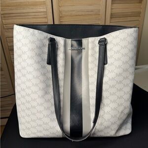 Michael Kors Black and White Signature Tote